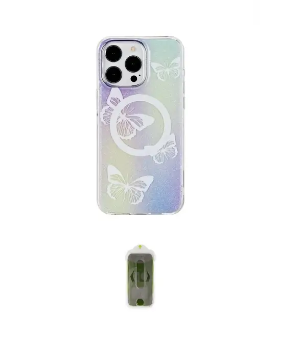 ieg™ iPhone 15 Pro Max Kılıf Pusula Form - Siyah Joko Magic 5D Hayalet Cam