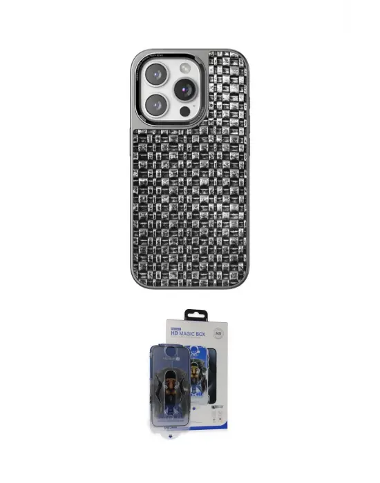 ieg™ iPhone 15 Pro Max Kılıf Siluet Form Serisi - Siyah Vanessa Magic Cam