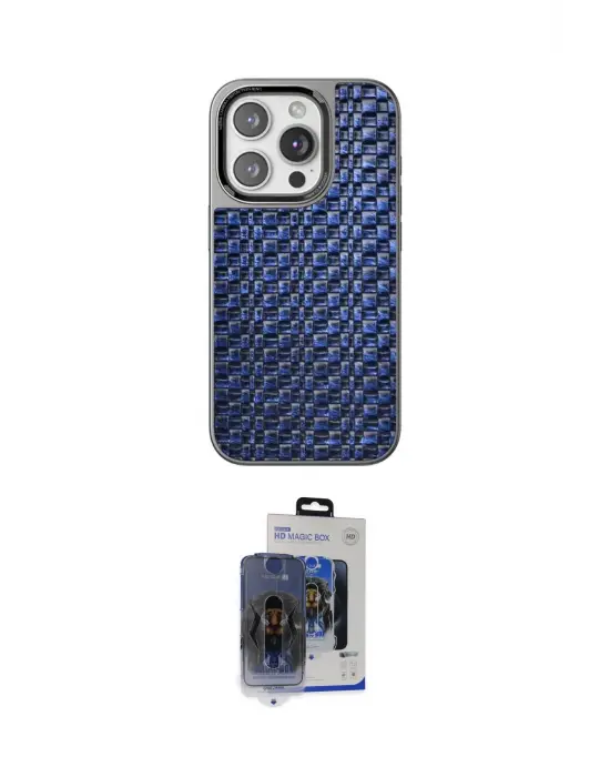 ieg™ iPhone 15 Pro Max Kılıf Siluet Form Serisi - Siyah Vanessa Magic Cam