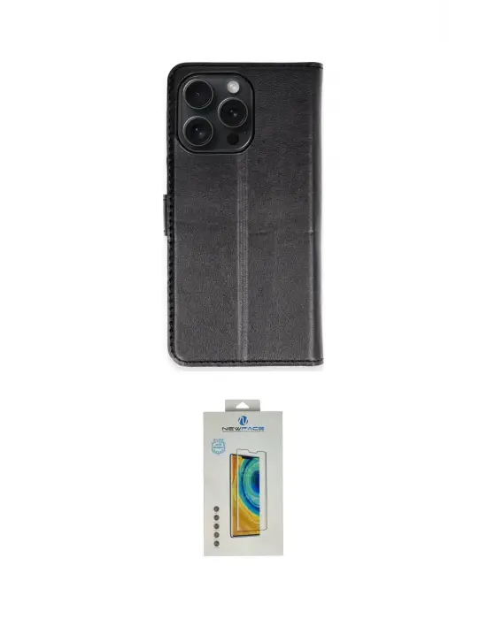 ieg™ iPhone 15 Pro Max Kılıf Siluet Işık Serisi - Siyah Polymer Nano Ekran Koruyucu