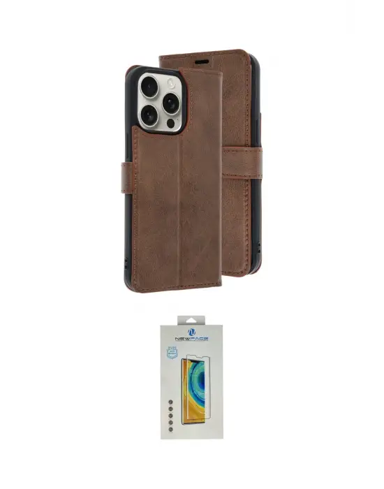 ieg™ iPhone 15 Pro Max Kılıf Siluet Işık Serisi - Siyah Polymer Nano Ekran Koruyucu