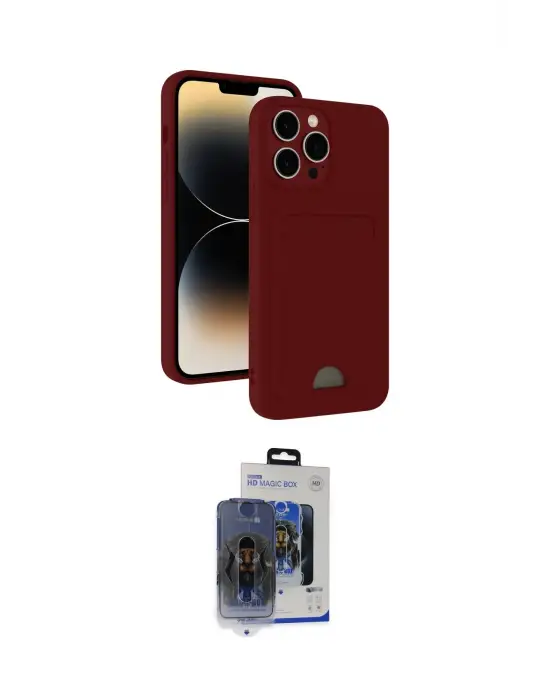 ieg™ iPhone 15 Pro Max Kılıf Vadi Çizgi Prime - Siyah Vanessa Magic Cam
