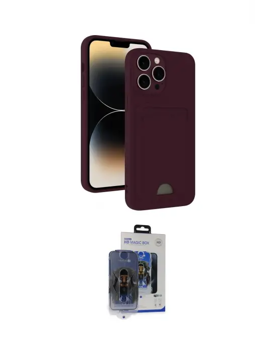 ieg™ iPhone 15 Pro Max Kılıf Vadi Çizgi Prime - Siyah Vanessa Magic Cam