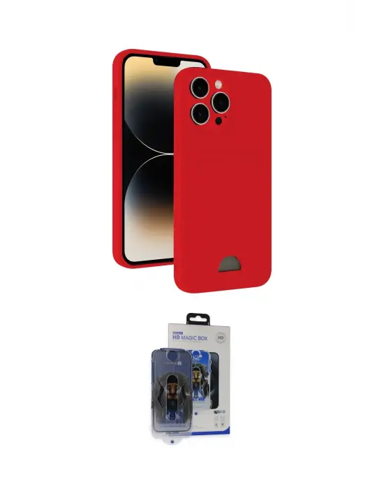 ieg™ iPhone 15 Pro Max Kılıf Vadi Çizgi Prime - Siyah Vanessa Magic Cam