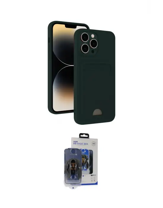 ieg™ iPhone 15 Pro Max Kılıf Vadi Çizgi Prime - Siyah Vanessa Magic Cam