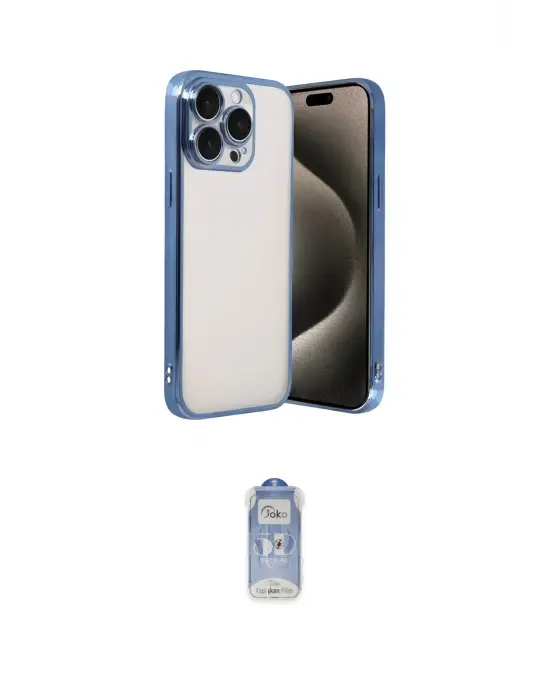 ieg™ iPhone 15 Pro Max Kılıf Vadi Minimal - Siyah Joko Magic 5D Cam