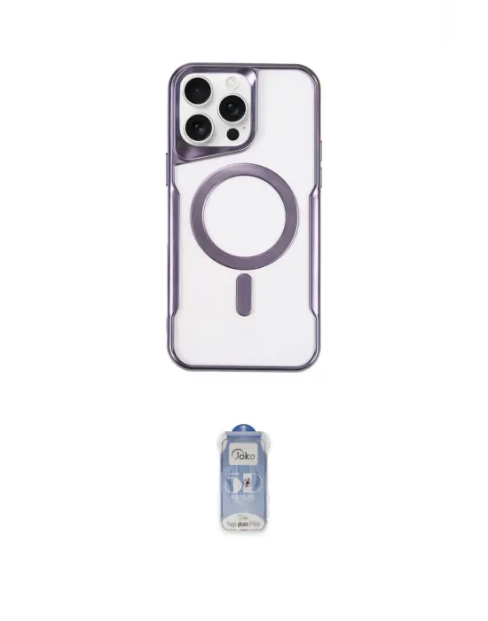 ieg™ iPhone 15 Pro Max Kılıf Yadigar Klasik Özel Seri - Siyah Joko Magic 5D Cam