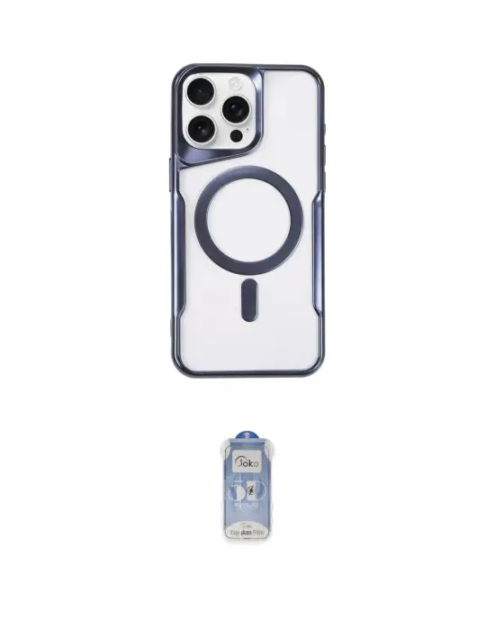 ieg™ iPhone 15 Pro Max Kılıf Yadigar Klasik Özel Seri - Siyah Joko Magic 5D Cam