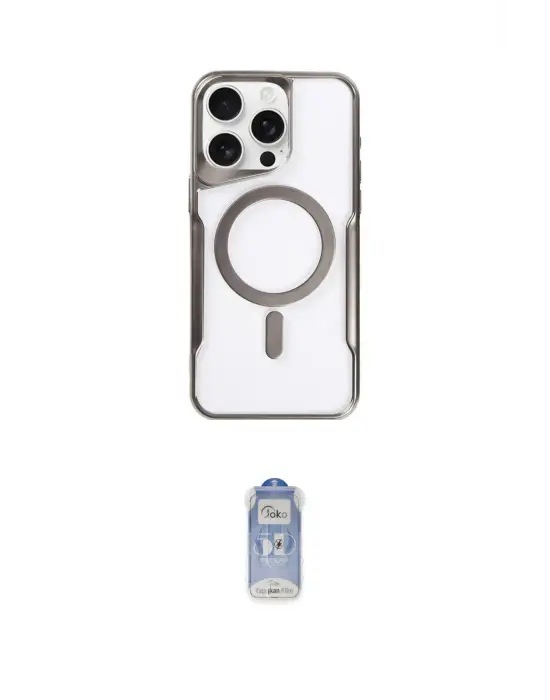 ieg™ iPhone 15 Pro Max Kılıf Yadigar Klasik Özel Seri - Siyah Joko Magic 5D Cam