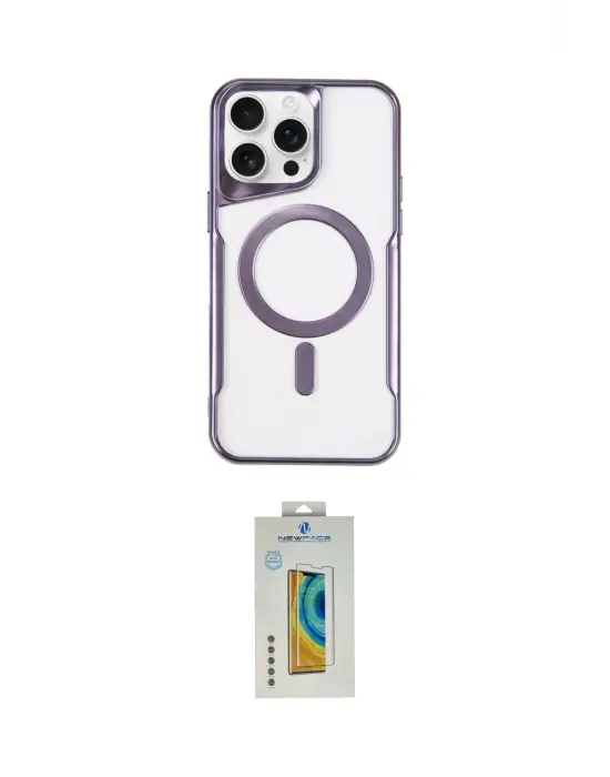ieg™ iPhone 15 Pro Max Kılıf Yadigar Klasik Özel Seri - Siyah Polymer Nano Ekran Koruyucu