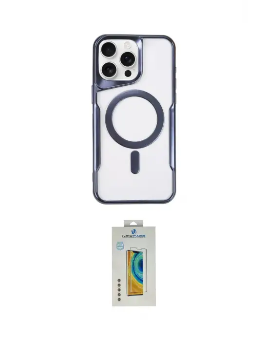 ieg™ iPhone 15 Pro Max Kılıf Yadigar Klasik Özel Seri - Siyah Polymer Nano Ekran Koruyucu