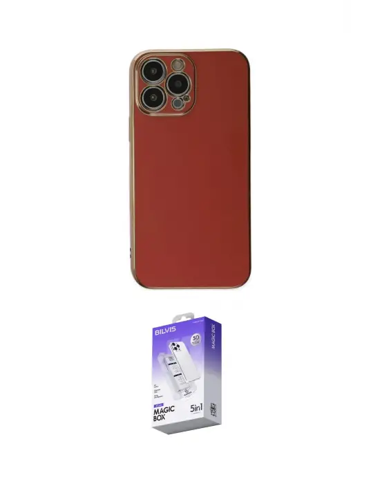 ieg™ iPhone 15 Pro Max Kılıf Yankı Serisi - Siyah Bilvis 5in1 3D Magic Cam Ekran Koruyucu