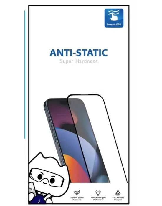 ieg™ İphone 16 6d Anti Static Temperli Cam Ekran Koruyucu Kırılmaz Full Kaplama