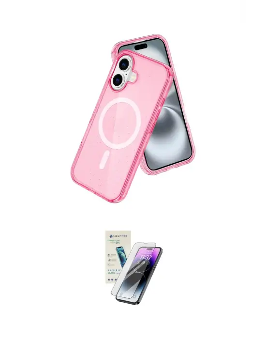 ieg™ iPhone 16 Kılıf Nova Asil Prime - Şeffaf Pasifik Cam Ekran Koruyucu