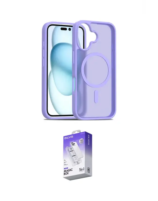 ieg™ iPhone 16 Kılıf Siluet Minimal Prime - Siyah Bilvis 5in1 3D Magic Cam Ekran Koruyucu