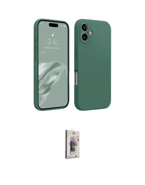 ieg™ iPhone 16 Plus Kılıf Kozmos Yansıma Özel Seri - Siyah Bilvis 3D Cam Ekran Koruyucu