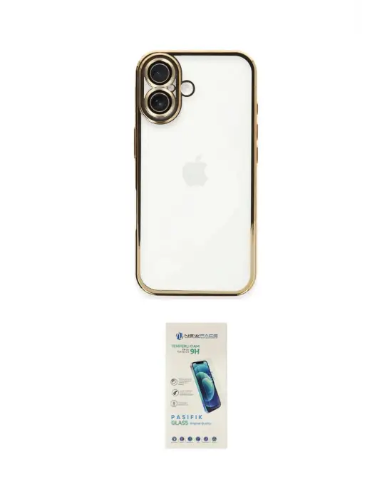 ieg™ iPhone 16 Plus Kılıf Vadi Minimal - Şeffaf Pasifik Cam Ekran Koruyucu