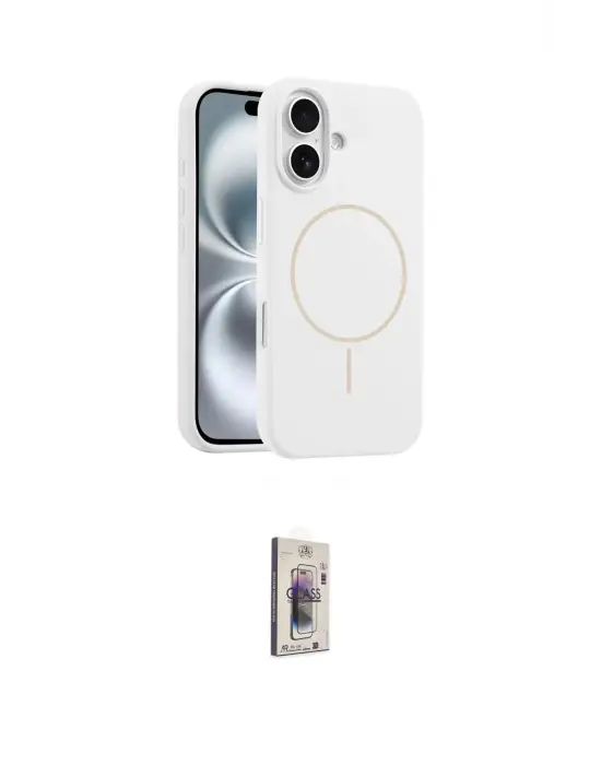 ieg™ iPhone 16 Plus Kılıf Yankı Form Serisi - Siyah Bilvis 3D Cam Ekran Koruyucu