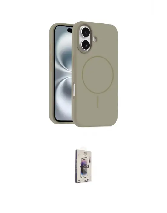 ieg™ iPhone 16 Plus Kılıf Yankı Form Serisi - Siyah Bilvis 3D Cam Ekran Koruyucu