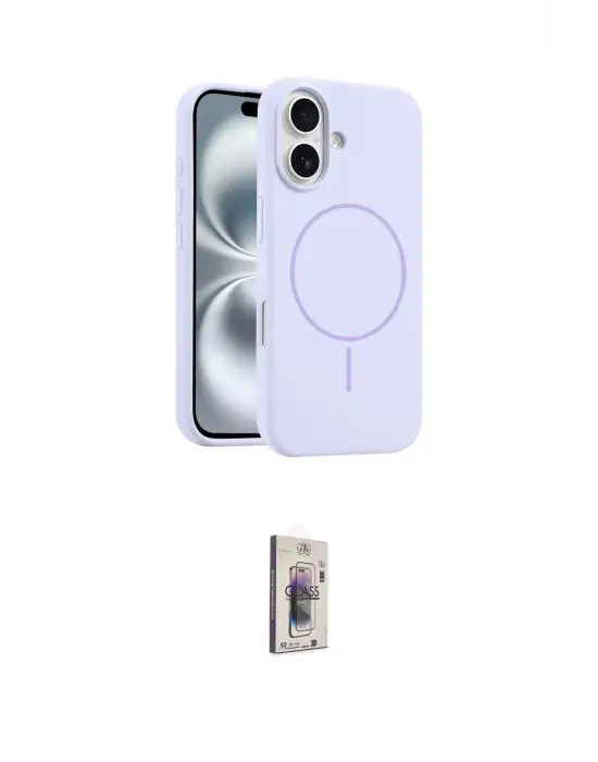 ieg™ iPhone 16 Plus Kılıf Yankı Form Serisi - Siyah Bilvis 3D Cam Ekran Koruyucu