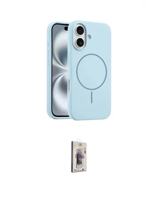 ieg™ iPhone 16 Plus Kılıf Yankı Form Serisi - Siyah Bilvis 3D Cam Ekran Koruyucu