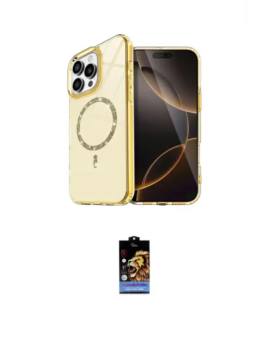 ieg™ iPhone 16 Pro Kılıf Kıvılcım Form Prime - Siyah Buffer Hayalet Cam Ekran Koruyucu