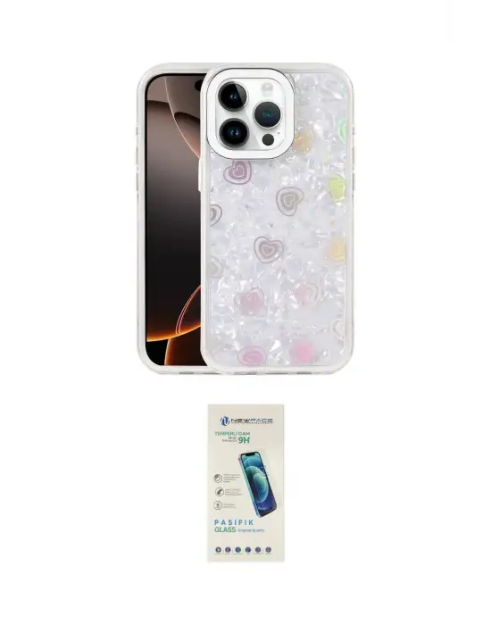 ieg™ iPhone 16 Pro Kılıf Odak Prime - Şeffaf Pasifik Cam Ekran Koruyucu