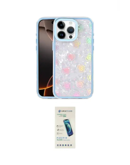 ieg™ iPhone 16 Pro Kılıf Odak Prime - Şeffaf Pasifik Cam Ekran Koruyucu