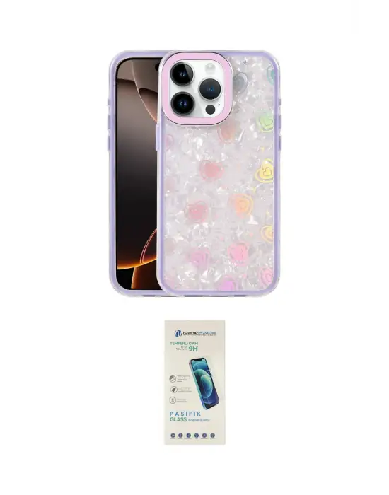 ieg™ iPhone 16 Pro Kılıf Odak Prime - Şeffaf Pasifik Cam Ekran Koruyucu