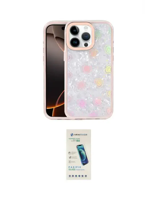 ieg™ iPhone 16 Pro Kılıf Odak Prime - Şeffaf Pasifik Cam Ekran Koruyucu