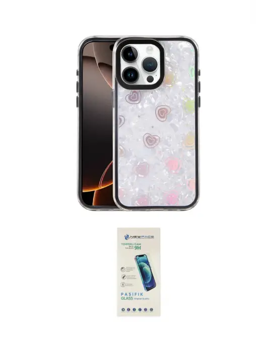 ieg™ iPhone 16 Pro Kılıf Odak Prime - Şeffaf Pasifik Cam Ekran Koruyucu