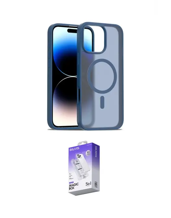 ieg™ iPhone 16 Pro Kılıf Siluet Minimal Prime - Siyah Bilvis 5in1 3D Magic Cam Ekran Koruyucu