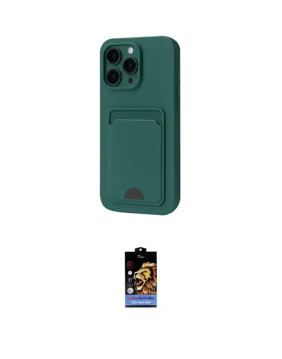ieg™ iPhone 16 Pro Kılıf Vadi Çizgi Prime - Siyah Buffer Hayalet Cam Ekran Koruyucu
