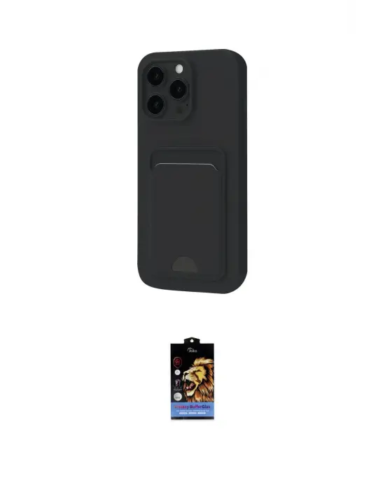 ieg™ iPhone 16 Pro Kılıf Vadi Çizgi Prime - Siyah Buffer Hayalet Cam Ekran Koruyucu
