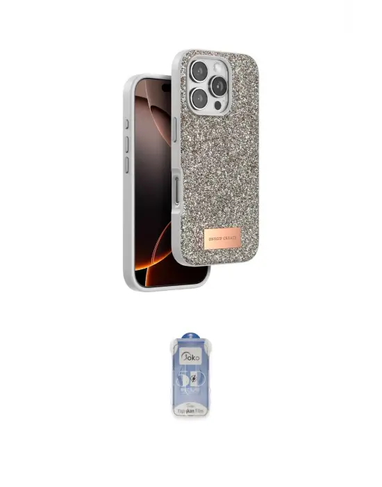 ieg™ iPhone 16 Pro Kılıf Vadi Klasik Serisi - Siyah Joko Magic 5D Cam