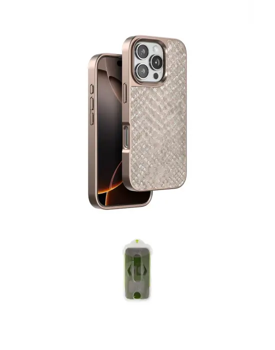 ieg™ iPhone 16 Pro Kılıf Vadi Özel Seri - Siyah Joko Magic 5D Hayalet Cam