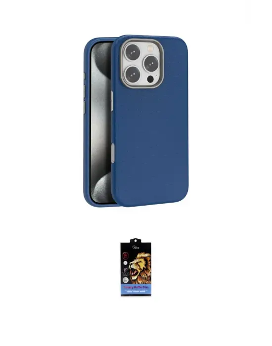 ieg™ iPhone 16 Pro Kılıf Zirve Modern Prime - Siyah Buffer Hayalet Cam Ekran Koruyucu