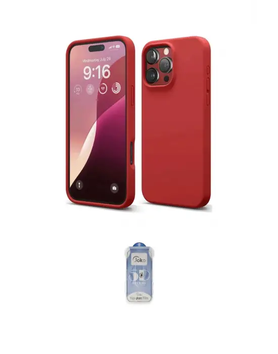 ieg™ iPhone 16 Pro Max Kılıf Ahenk Serisi - Siyah Joko Magic 5D Cam