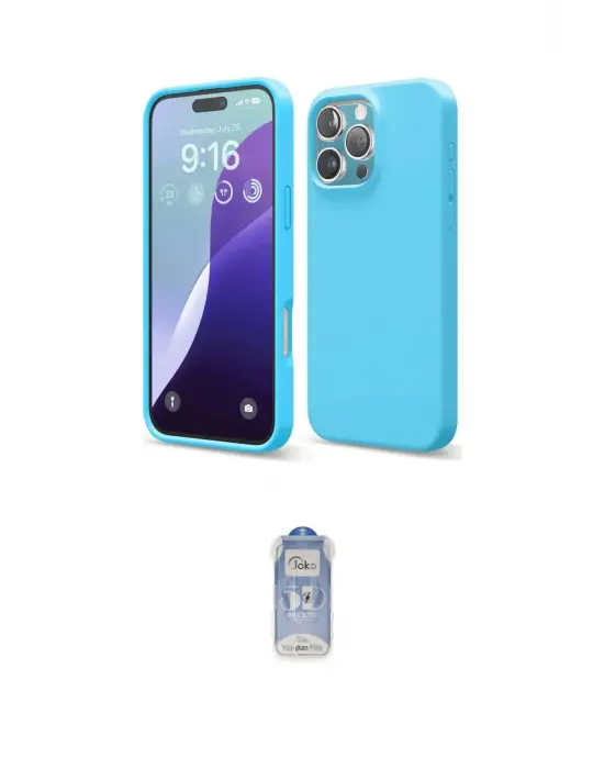 ieg™ iPhone 16 Pro Max Kılıf Ahenk Serisi - Siyah Joko Magic 5D Cam