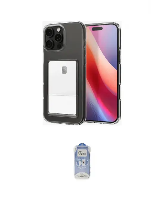 ieg™ iPhone 16 Pro Max Kılıf Doruk Klasik Koleksiyonu - Siyah Joko Magic 5D Cam