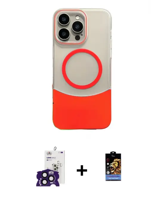 ieg™ iPhone 16 Pro Max Kılıf Kozmos Form Özel Seri - Siyah Buffer Hayalet Cam Ekran Koruyucu + Bilvis Titan Kamera Lens - SH