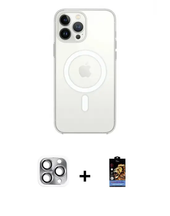 ieg™ iPhone 16 Pro Max Kılıf Kutup Klasik Serisi - Siyah Buffer Hayalet Cam Ekran Koruyucu + Pers Alüminyum Kamera Lens - GI