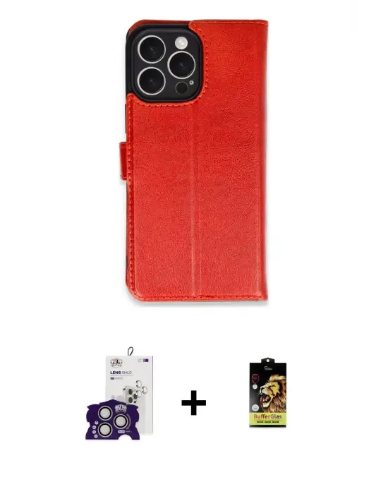 ieg™ iPhone 16 Pro Max Kılıf Siluet Işık Serisi - Siyah Buffer Cam Ekran Koruyucu + Bilvis Titan Kamera Lens - GS