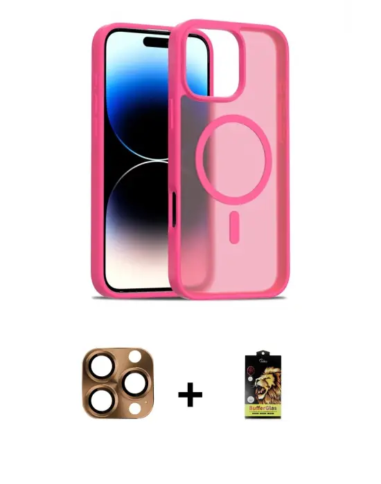 ieg™ iPhone 16 Pro Max Kılıf Siluet Minimal Prime - Siyah Buffer Cam Ekran Koruyucu + Pers Alüminyum Kamera Lens - CLTM