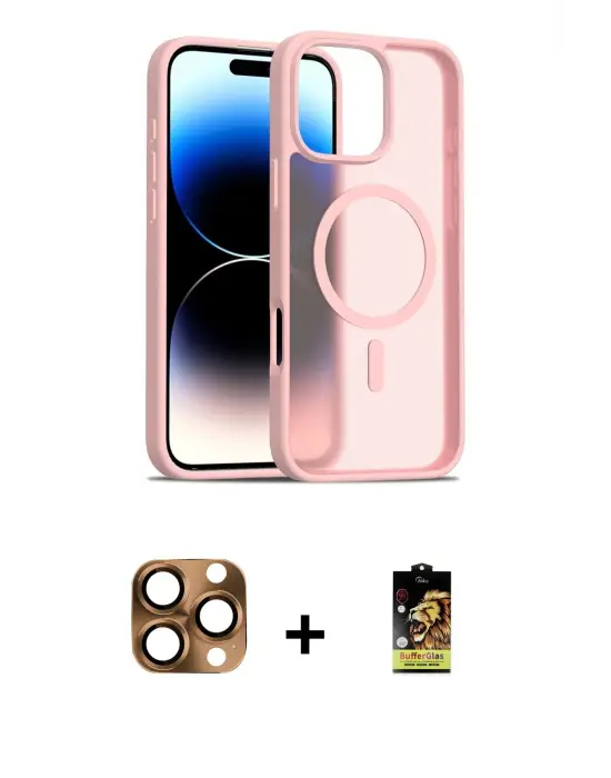 ieg™ iPhone 16 Pro Max Kılıf Siluet Minimal Prime - Siyah Buffer Cam Ekran Koruyucu + Pers Alüminyum Kamera Lens - CLTM