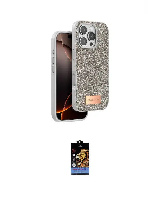 ieg™ iPhone 16 Pro Max Kılıf Vadi Klasik Serisi - Siyah Buffer Hayalet Cam Ekran Koruyucu
