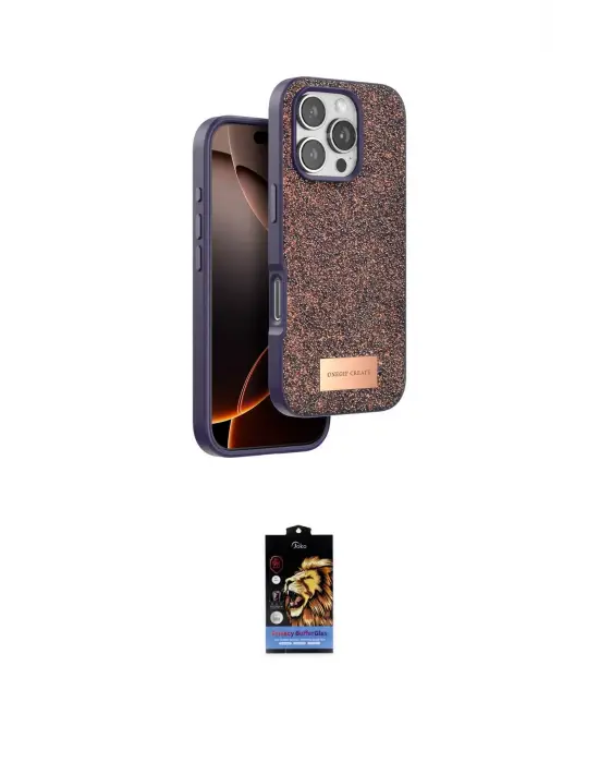 ieg™ iPhone 16 Pro Max Kılıf Vadi Klasik Serisi - Siyah Buffer Hayalet Cam Ekran Koruyucu
