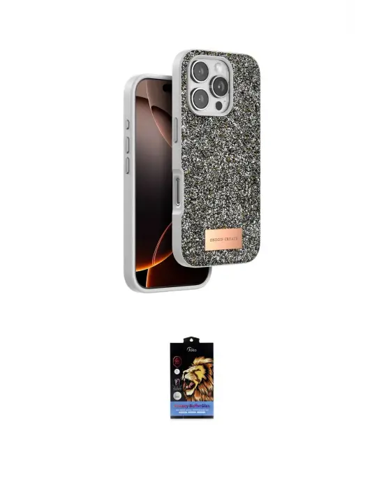 ieg™ iPhone 16 Pro Max Kılıf Vadi Klasik Serisi - Siyah Buffer Hayalet Cam Ekran Koruyucu