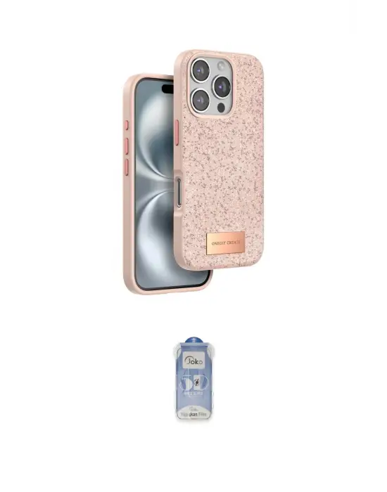ieg™ iPhone 16 Pro Max Kılıf Vadi Klasik Serisi - Siyah Joko Magic 5D Cam