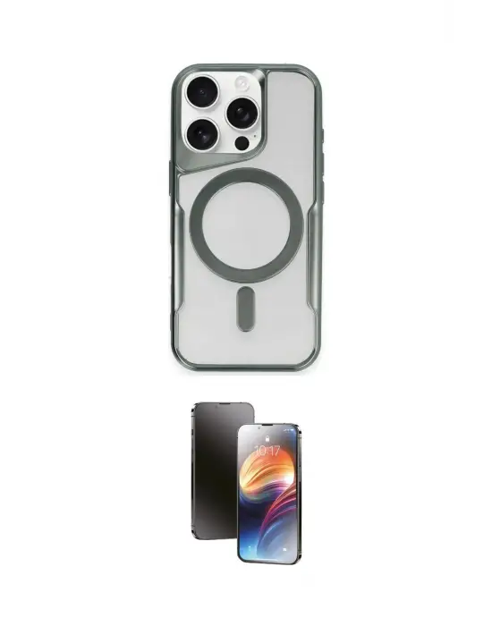 ieg™ iPhone 16 Pro Max Kılıf Yadigar Klasik Özel Seri - Siyah 3D Antistatik Mat Seramik Nano Ekran Koruyucu